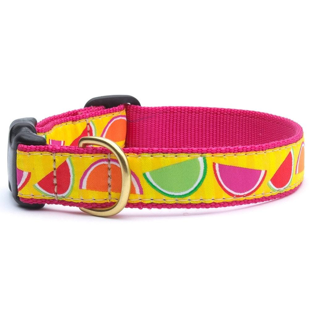 Candy Slices Dog Collar, SM / Yellow