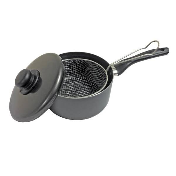 Value Plus 20 cm Polished Chip Pan With Lid