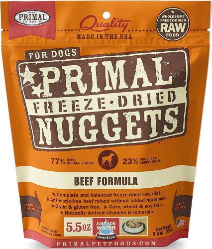 Primal Pet Foods 850334004317 Freeze Dried 160ml Nugget Dog Beef | Dogs