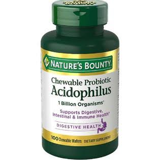 Nature's Bounty Acidophilus - 100 Chewable Wafers