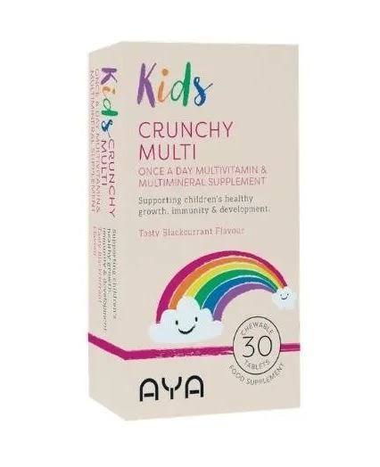 Aya Kids Crunchy Multi Blackcurrant Food Supplement - 30 Tablets
