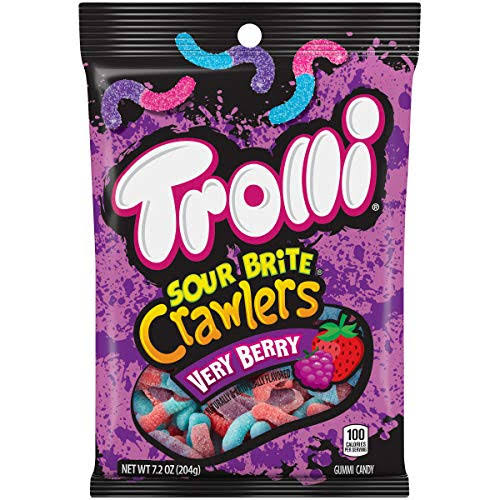 Trolli Sour Brite Crawlers Gummi Candy - Very Berry, 7.2oz