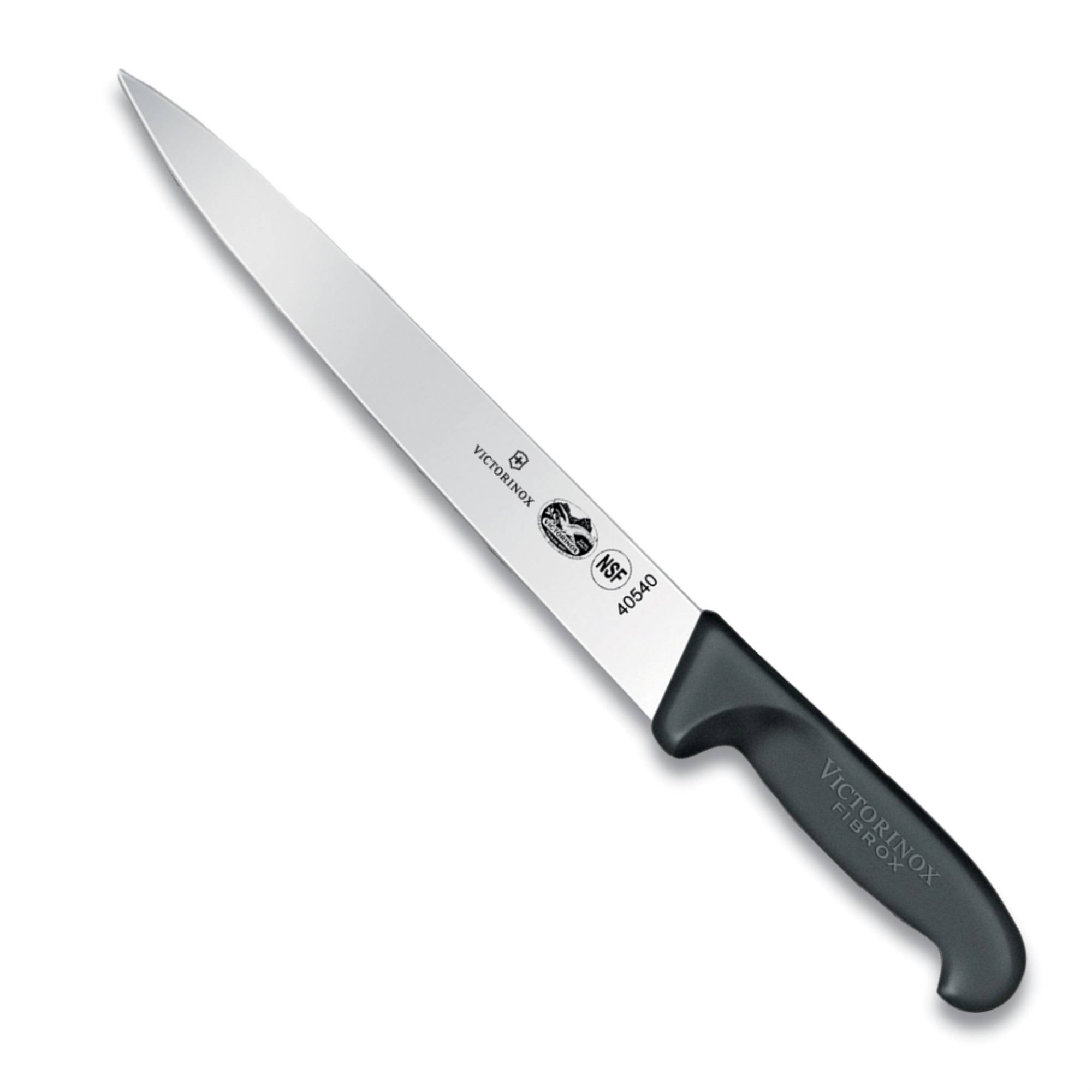 Victorinox Slicer Knife - Semi-flexible Pointed Blade, Black, 10"