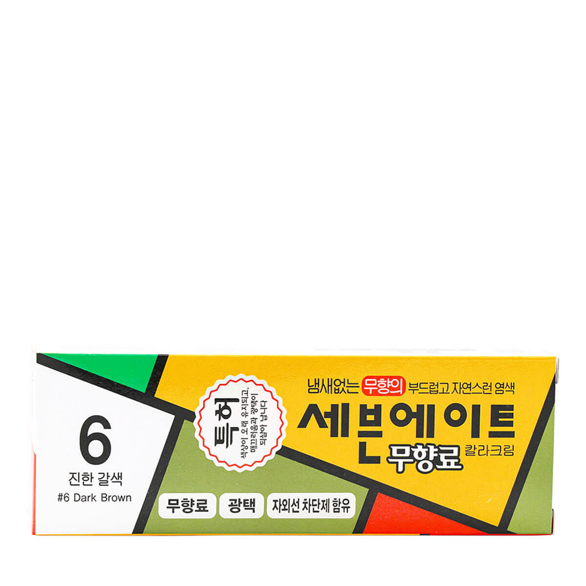 DS Seven Eight Hair Dye No Ammonia Free Color 6 Dark Brown Creamy Type Made in Korea (Pack of 3)