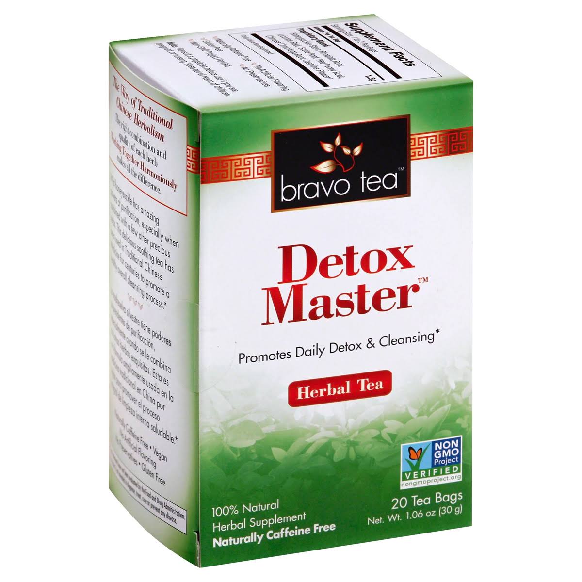 Bravo Tea Detox Master Herbal Tea - 20 Tea Bags, 30g