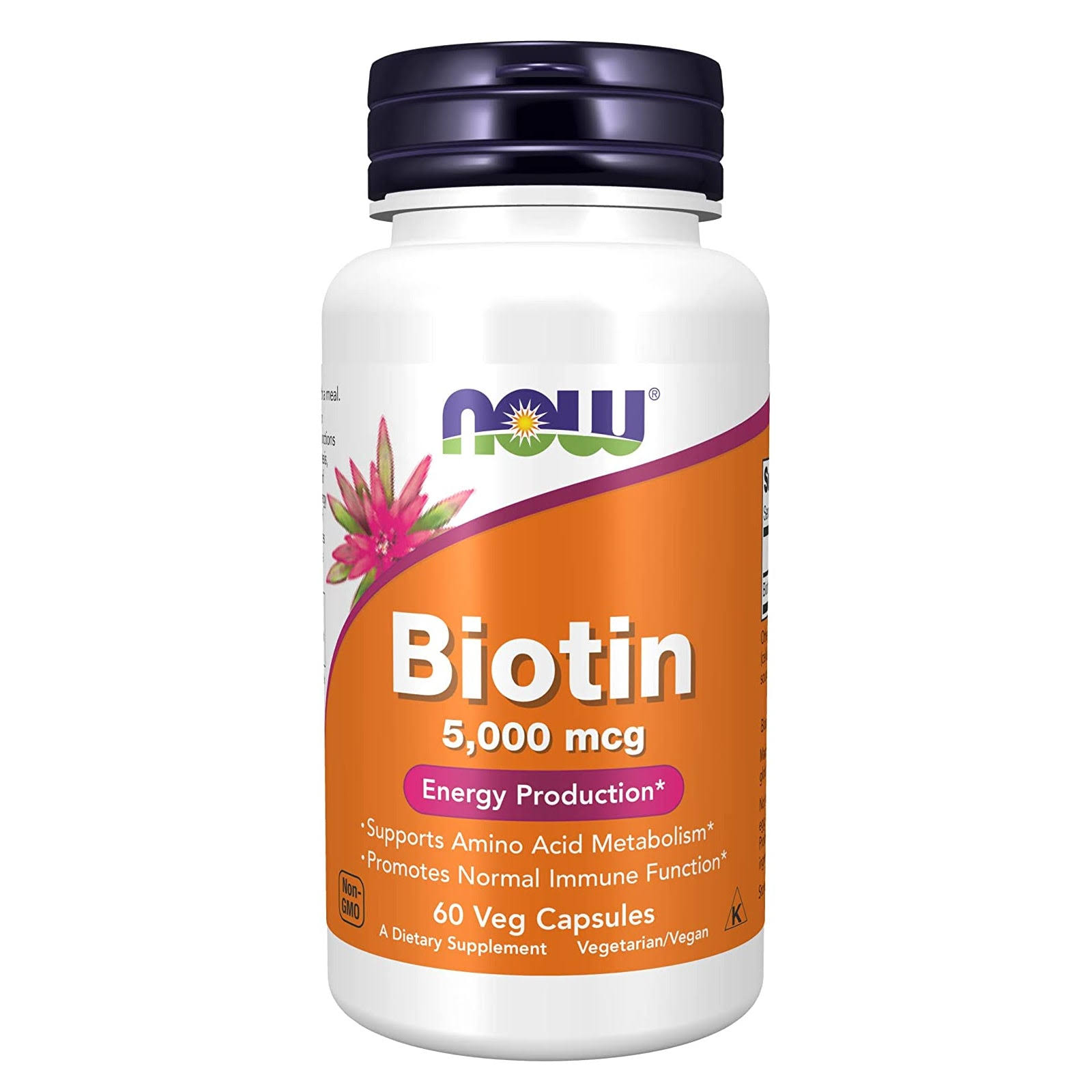 Now Foods Biotin 5000 mcg (60 Vcaps)