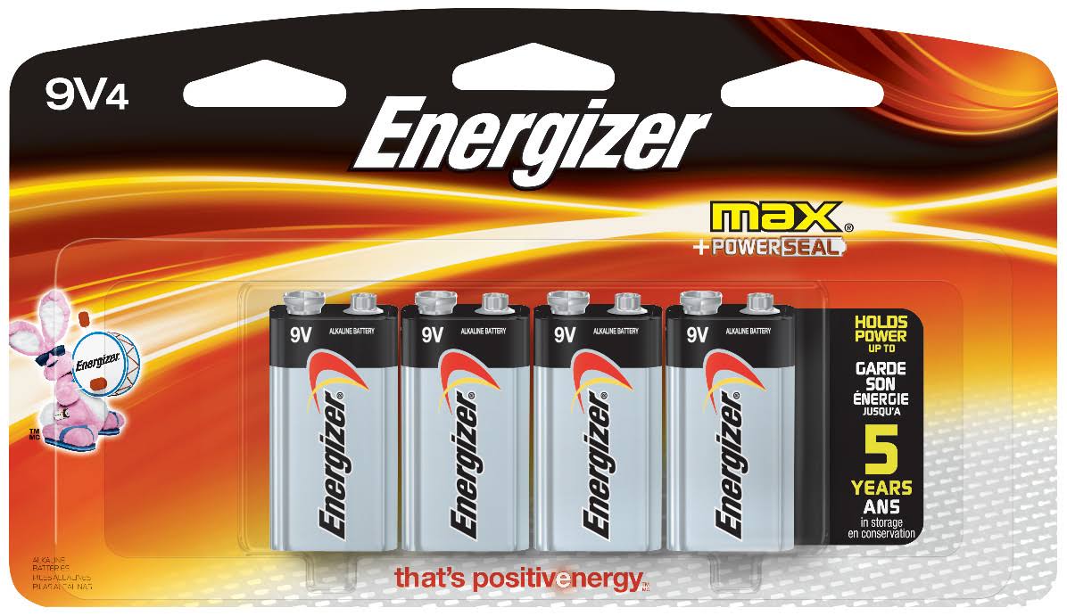 Energizer Alkaline Batteries - 9V, 4pk