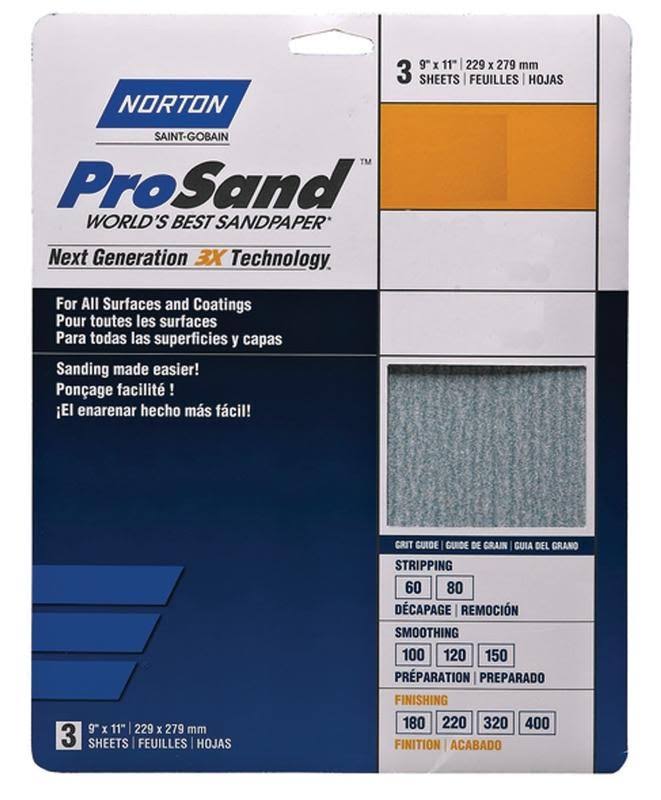 Norton 3x A259 High Performance Sanding Sheet, 23cm x 28cm , 150 Grit