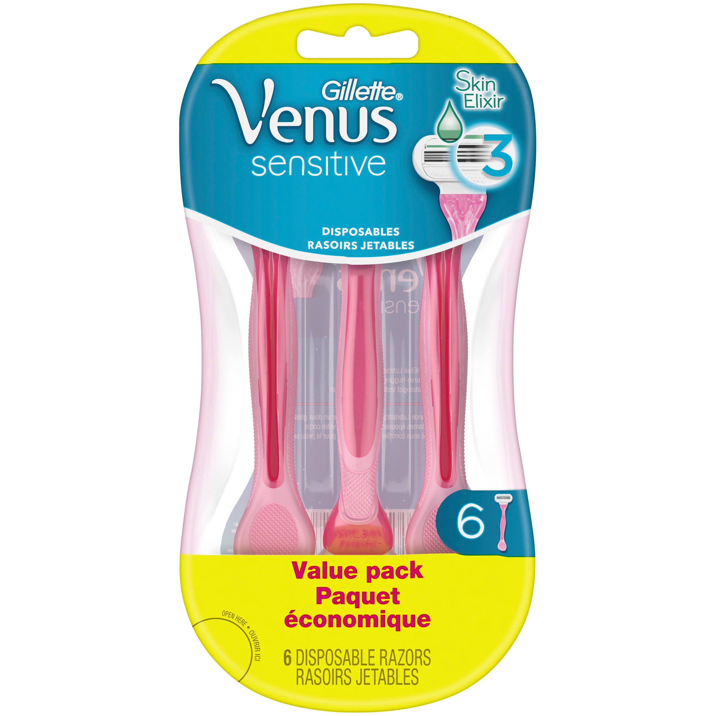 Gillette Venus Women's Disposable Razor - Sensitive, 6ct