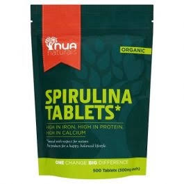 NUA Naturals Organic Spirulina 500 Tablets