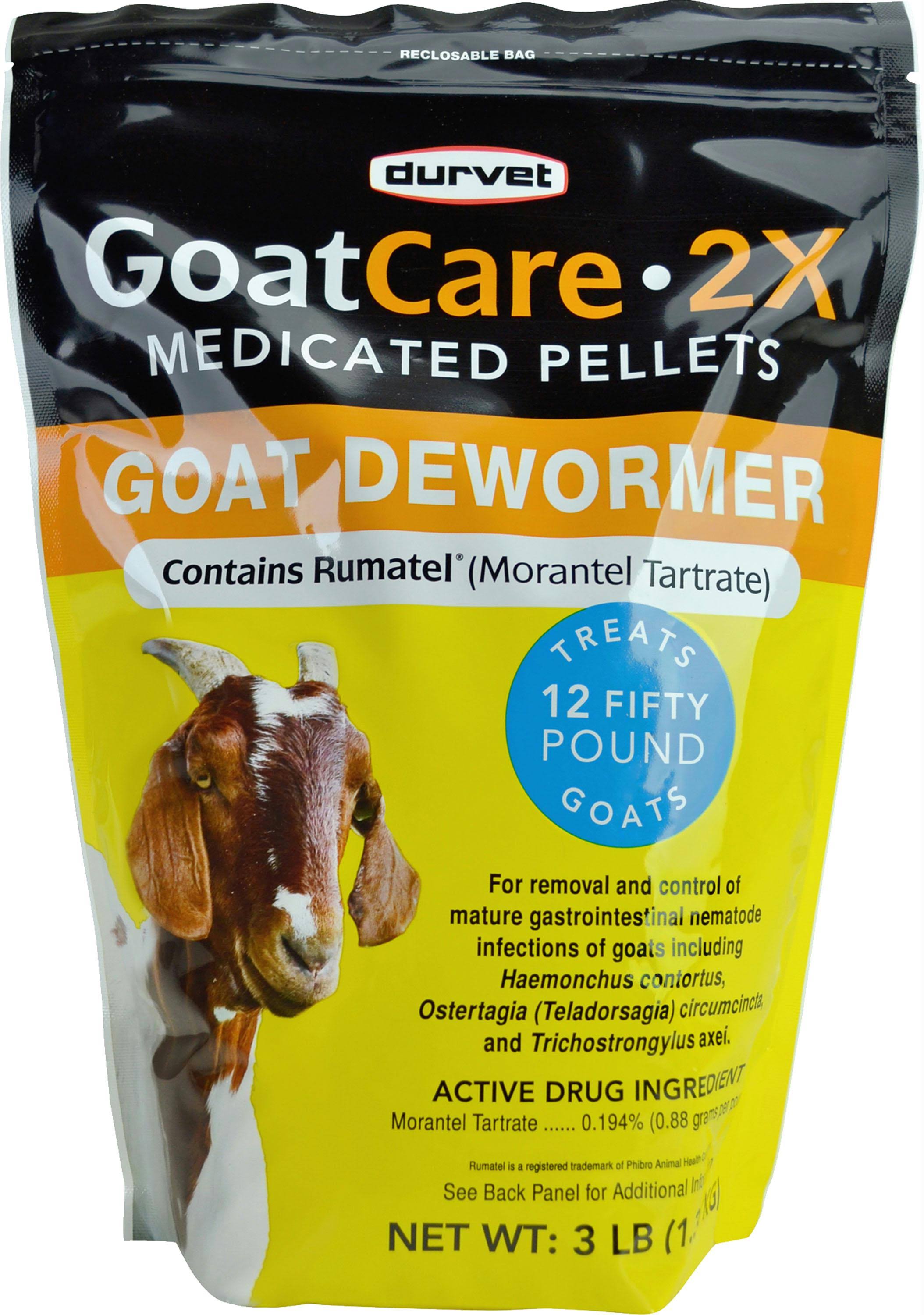 Goat Care 2x Goat Dewormer Medicated Pellets - 3lbs