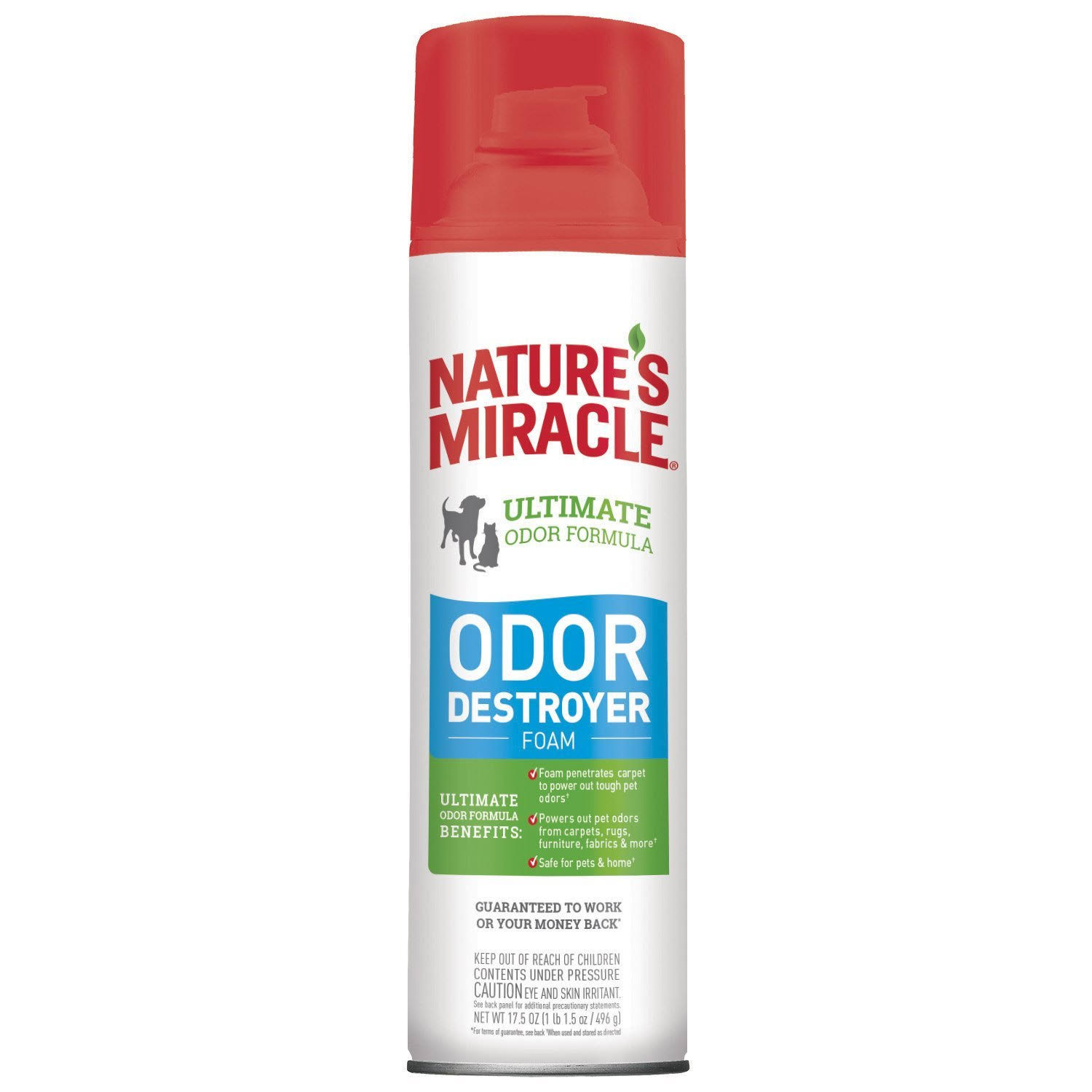 Nature's Miracle Pet Odor Destroyer Foam Aerosol 17.5 Ounces