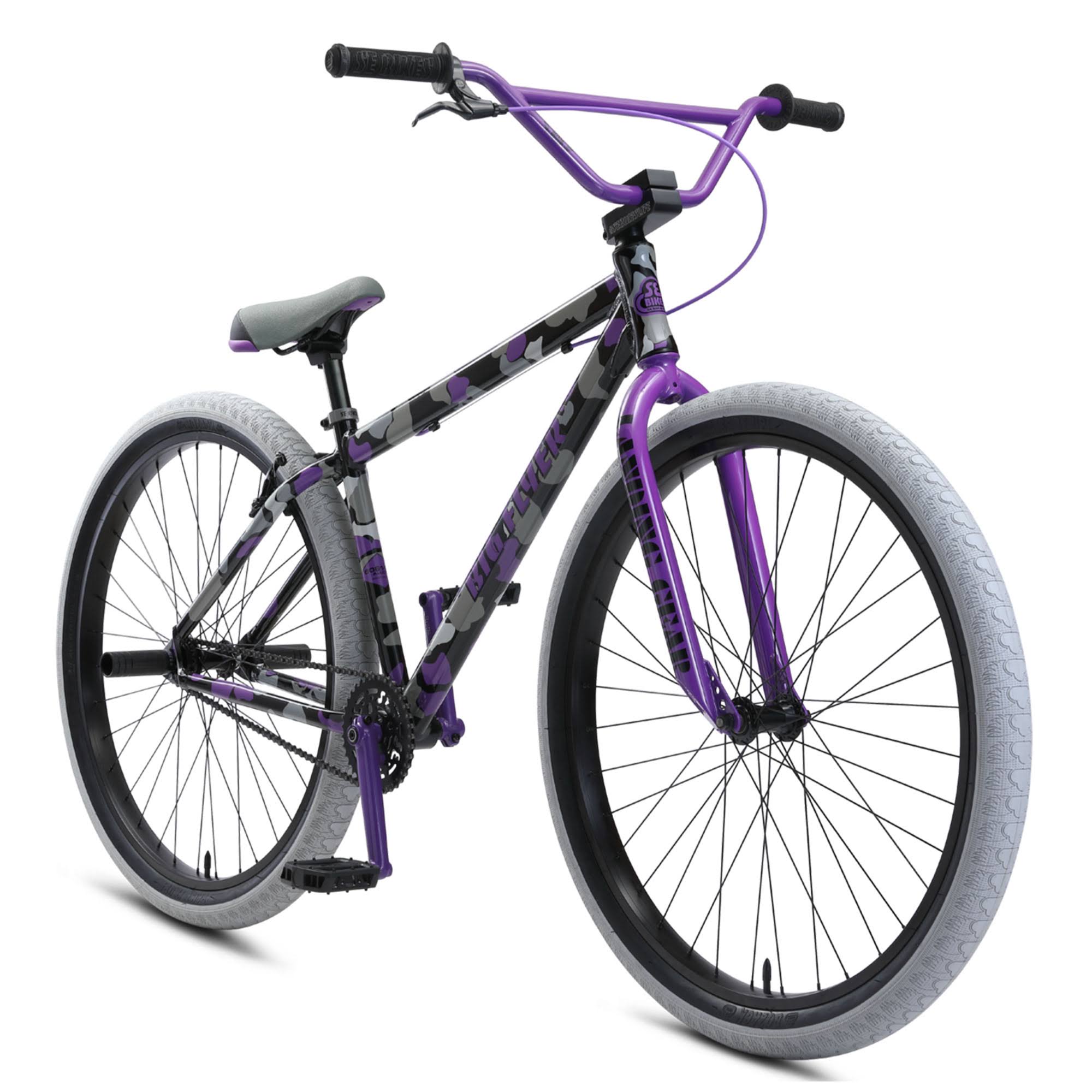 SE Bikes Big Flyer 29" BMX Bike Purple Camo