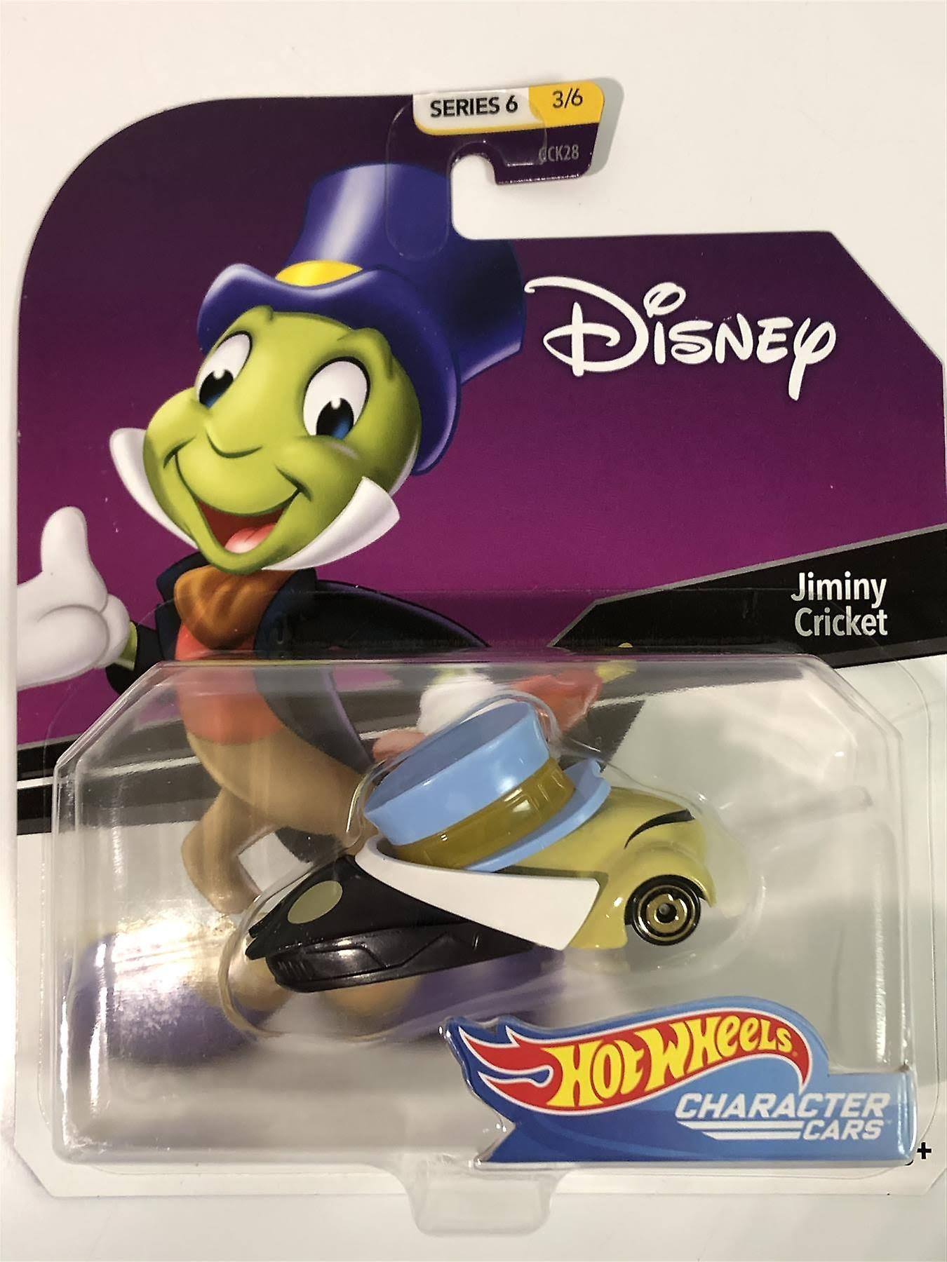 Hot Wheels Character Cars Jiminy Cricket Disney 1:64 Scale GGX60
