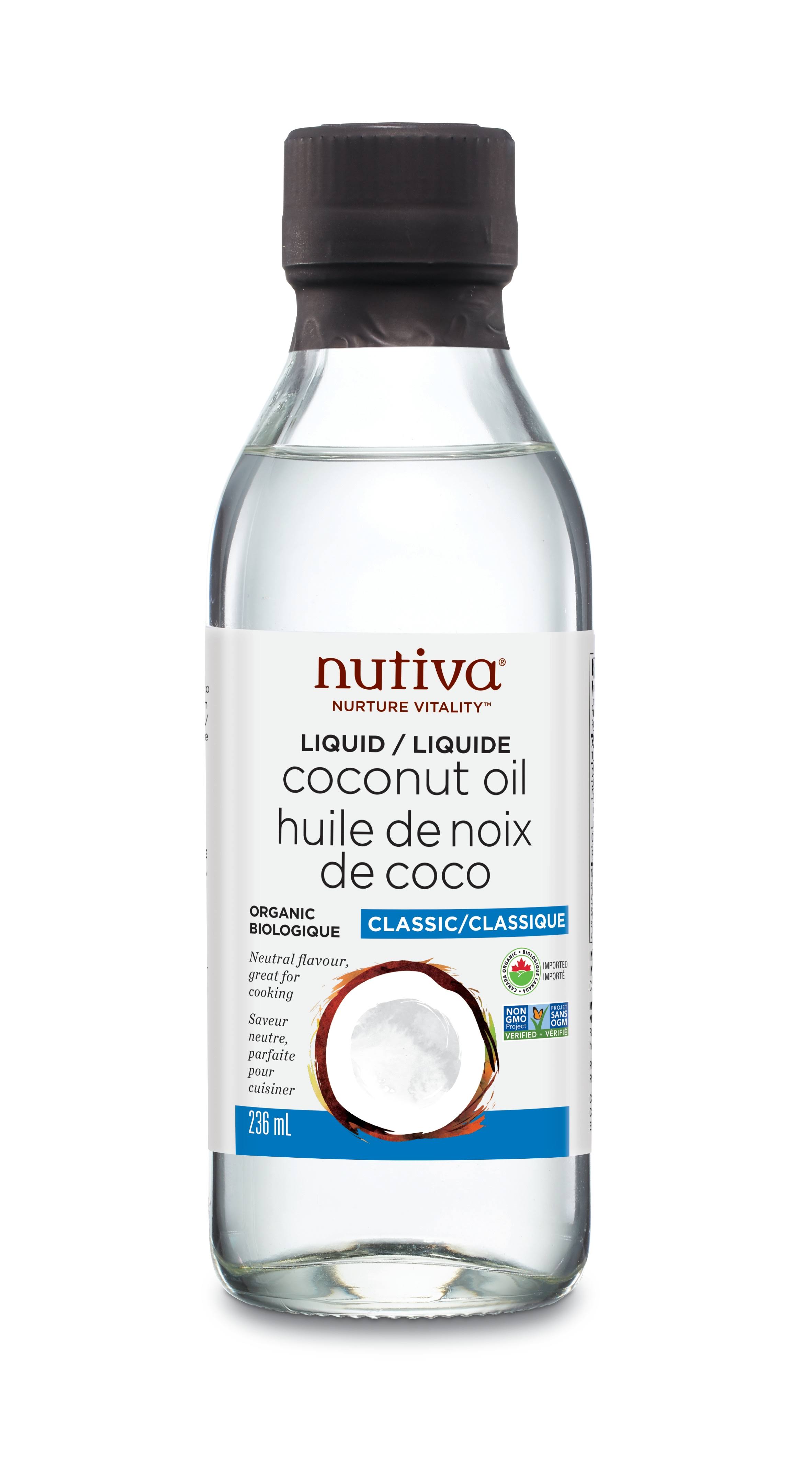 Nutiva Organic Liquid Coconut Oil's Sole Ingredient - Case of 6 - 8 FZ