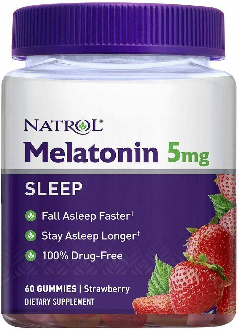 Natrol Melatonin, 5 mg, Strawberry, Gummies - 60 gummies