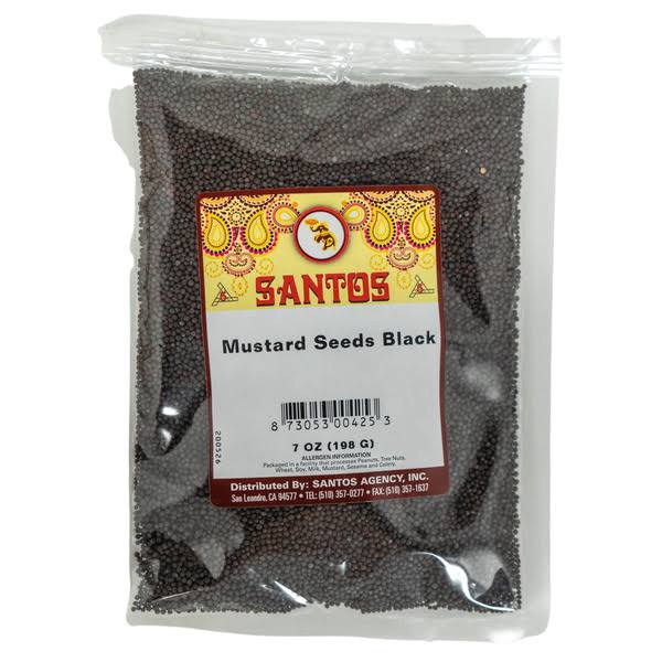 Santos Black Mustard Seeds - 7 oz