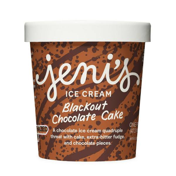 Jeni's Ice Cream, Blackout Chocolate Cake - one pint (473 ml)