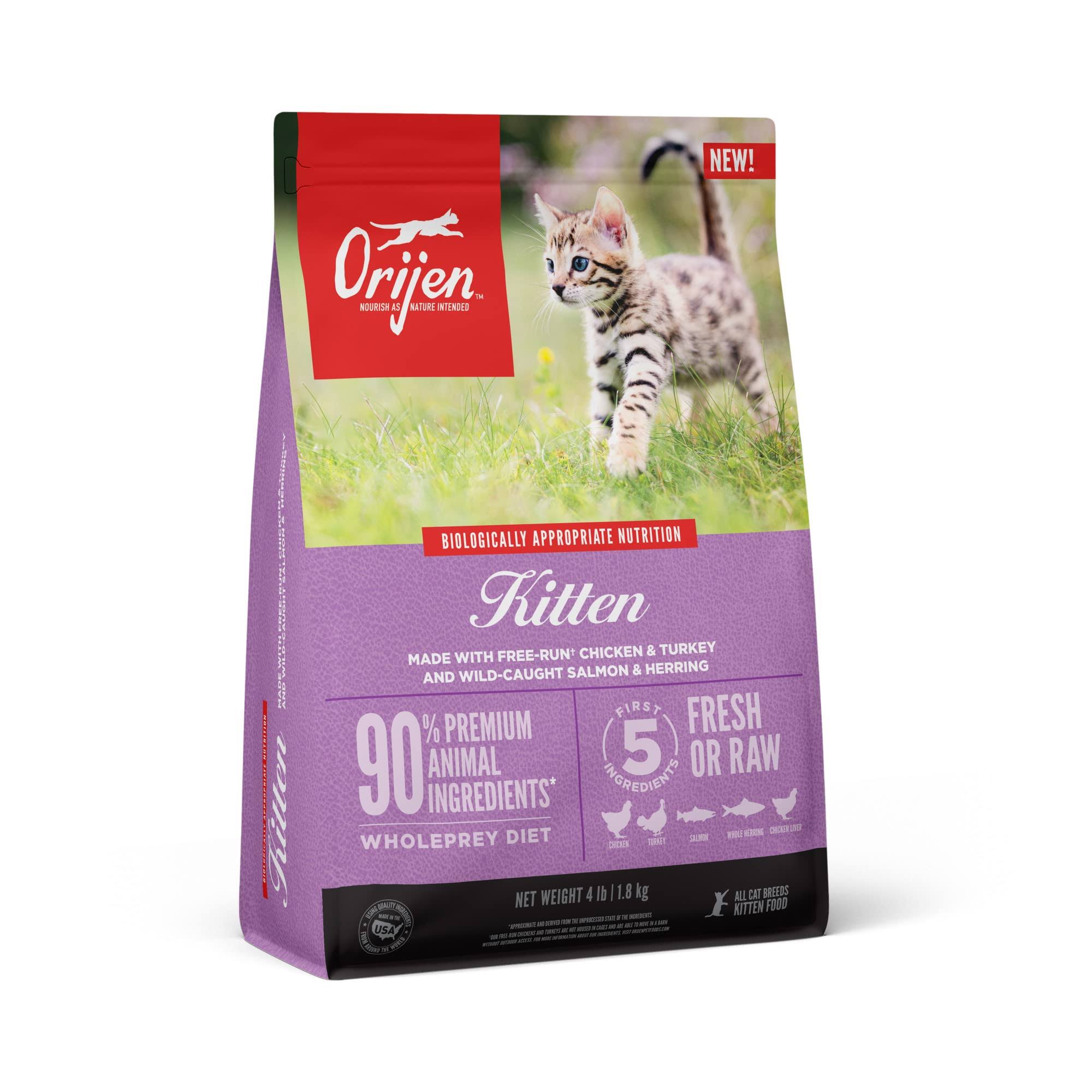 Orijen Kitten Dry Cat Food, 4-Lbs.