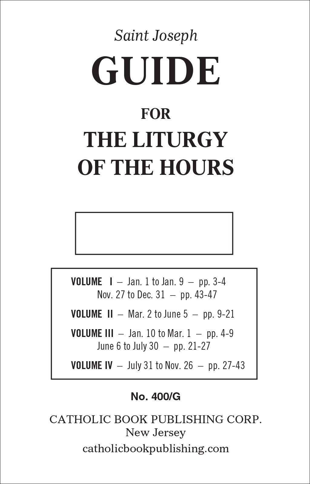 Saint Joseph Guide For Liturgy of the Hours Regular Print 2023