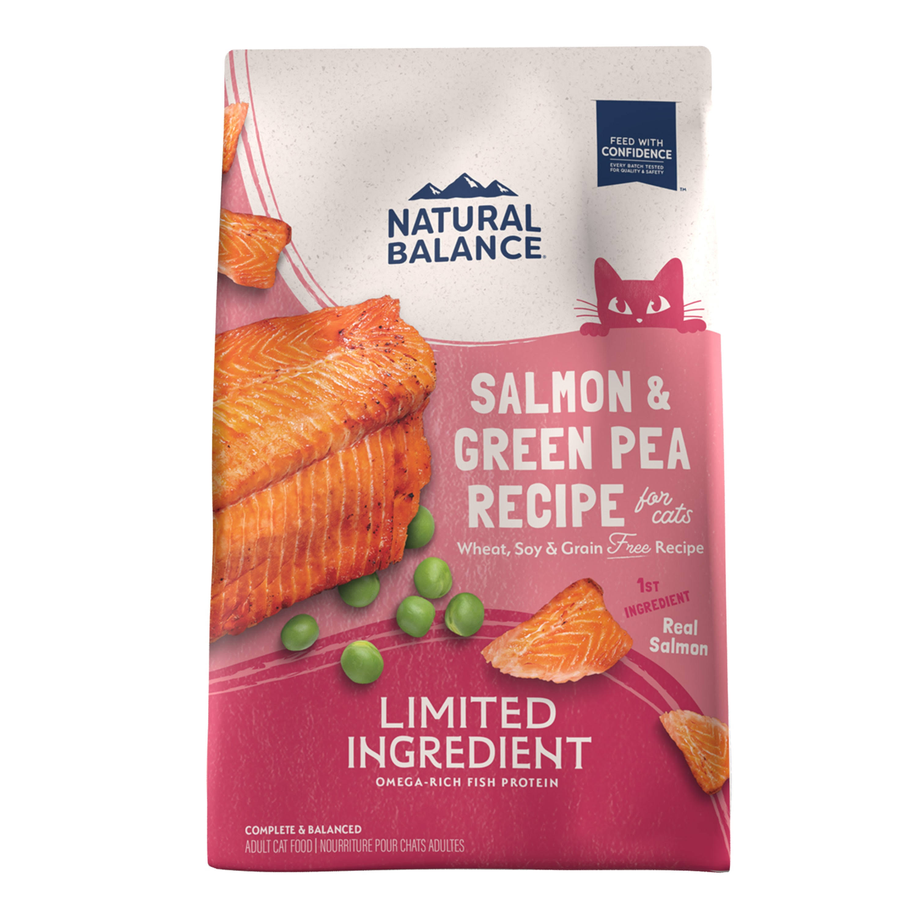 Natural Balance Limited Ingredient Salmon & Green Pea Grain-Free Dry Cat Food, 4-lb