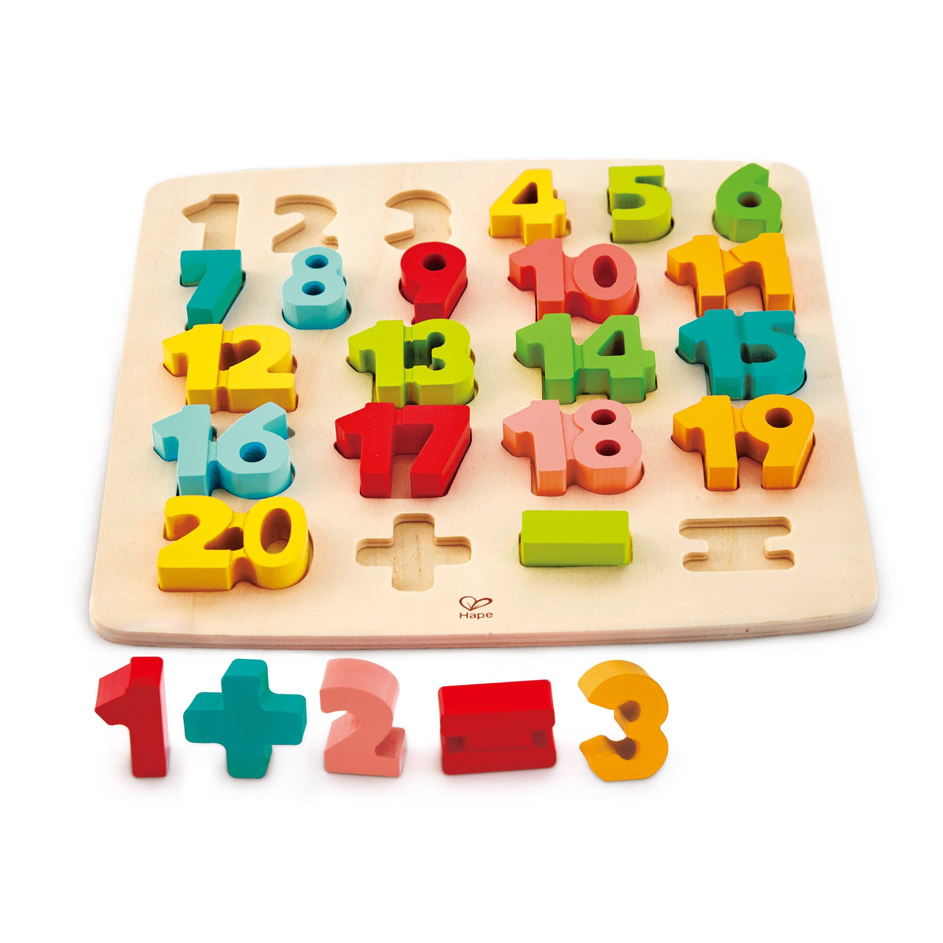 Hape Chunky Number Math Puzzle 1 to 20 Wooden Jigsaw