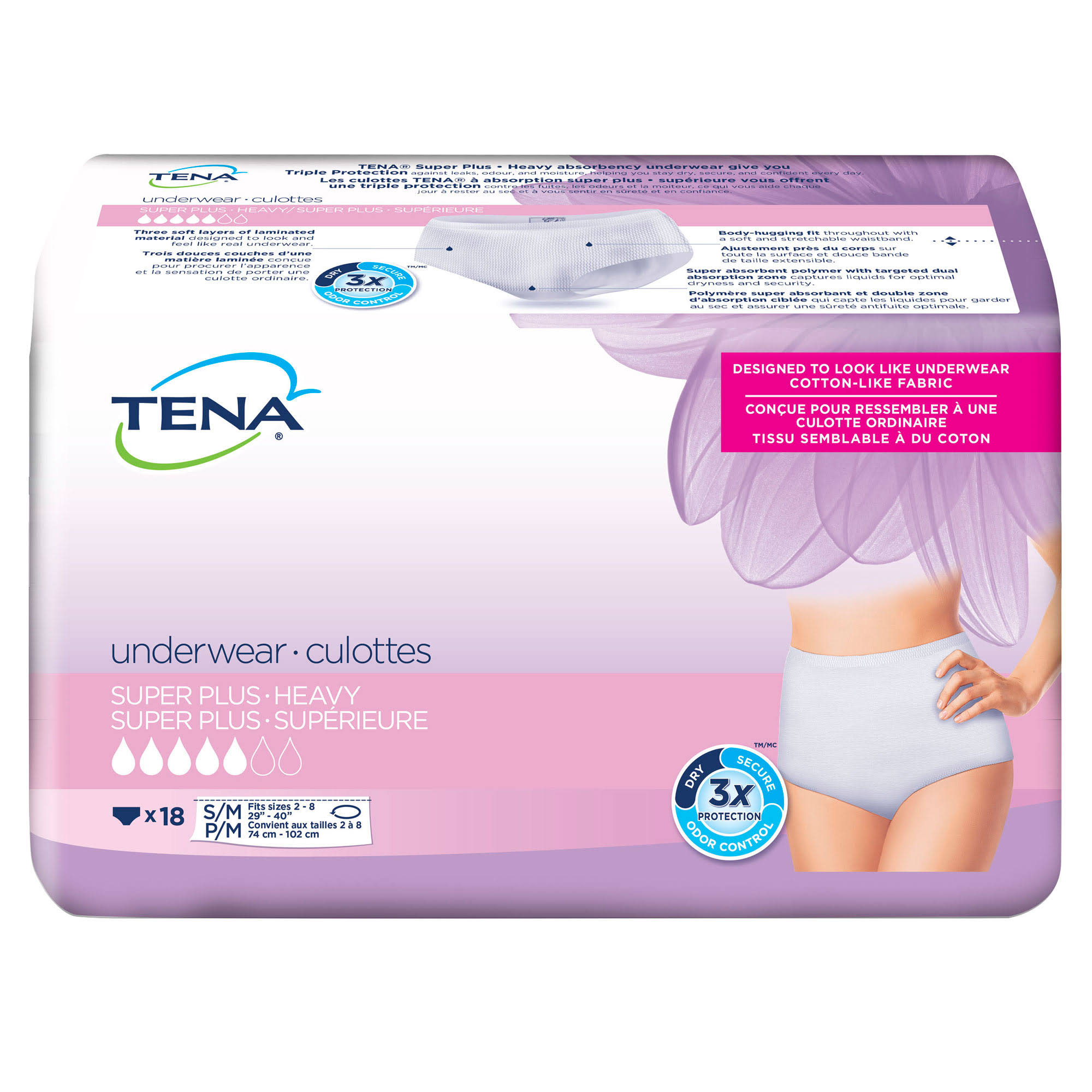 Tena for Women Super Plus Protective Underwear - Small/Medium, 18ct