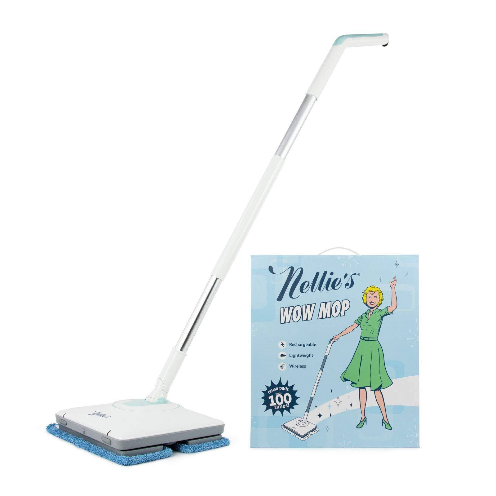 Nellie's All Natural Cordless Light Weight and Rechargeable Wow Mop