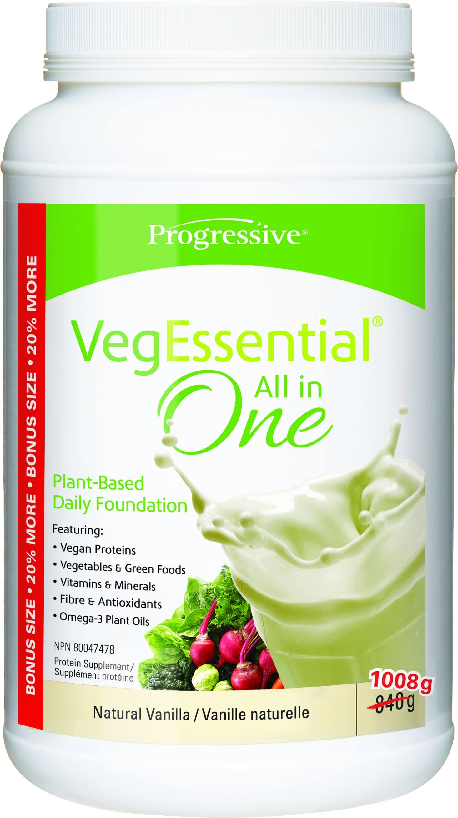 Progressive VegEssential All-In-One - Natural Vanilla | 1008 g