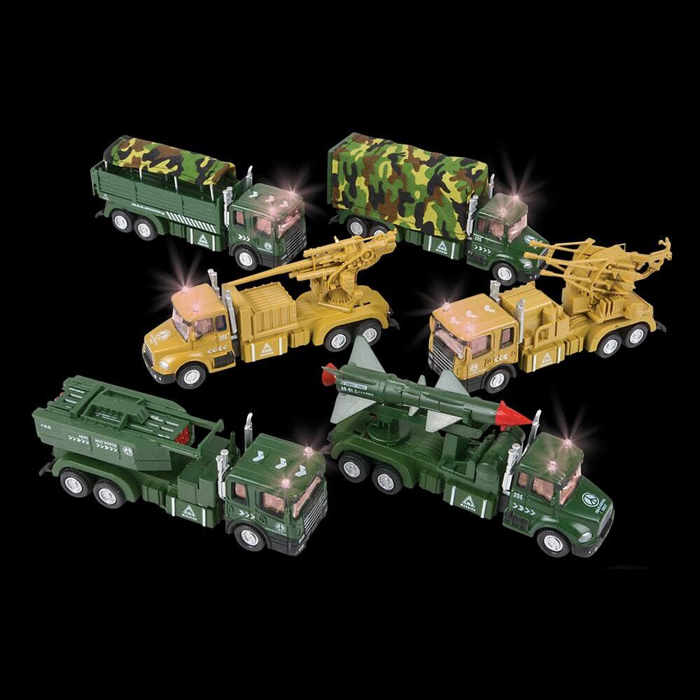 6" Die-Cast Military Vehicles with Light and Sound
