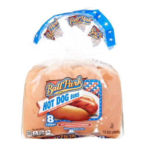 Ball Park Pre-Sliced Hot Dog Buns - 8ct, 13oz