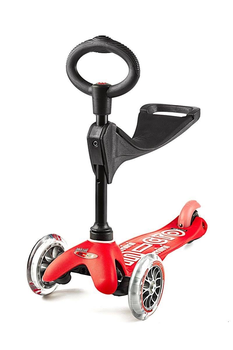 Micro Mini 3 in 1 Deluxe Kick Scooter - Red