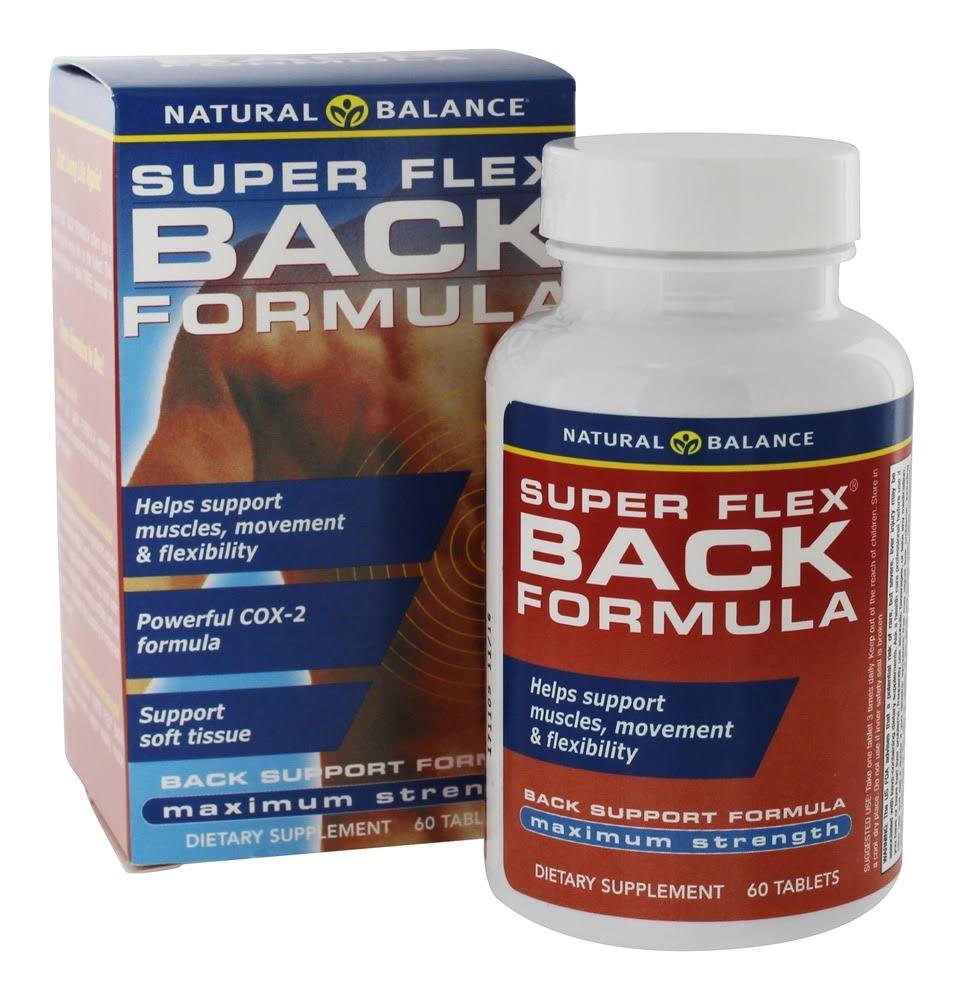 Natural Balance Back Formula Super Flex Maximum Strength 60 Tablets
