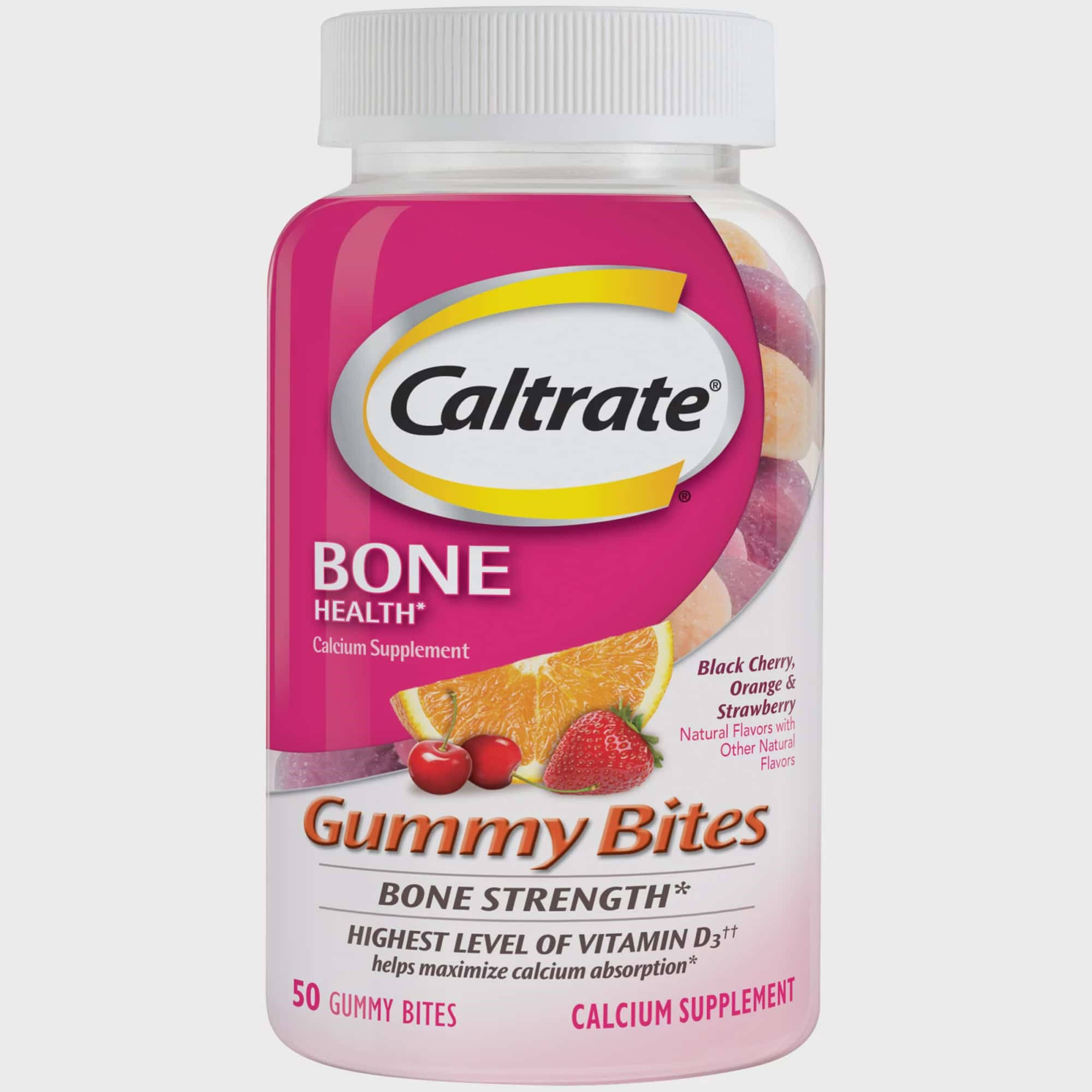 Caltrate Calcium and Vitamin D3 Gummy Bites Dietary Supplement - 50ct