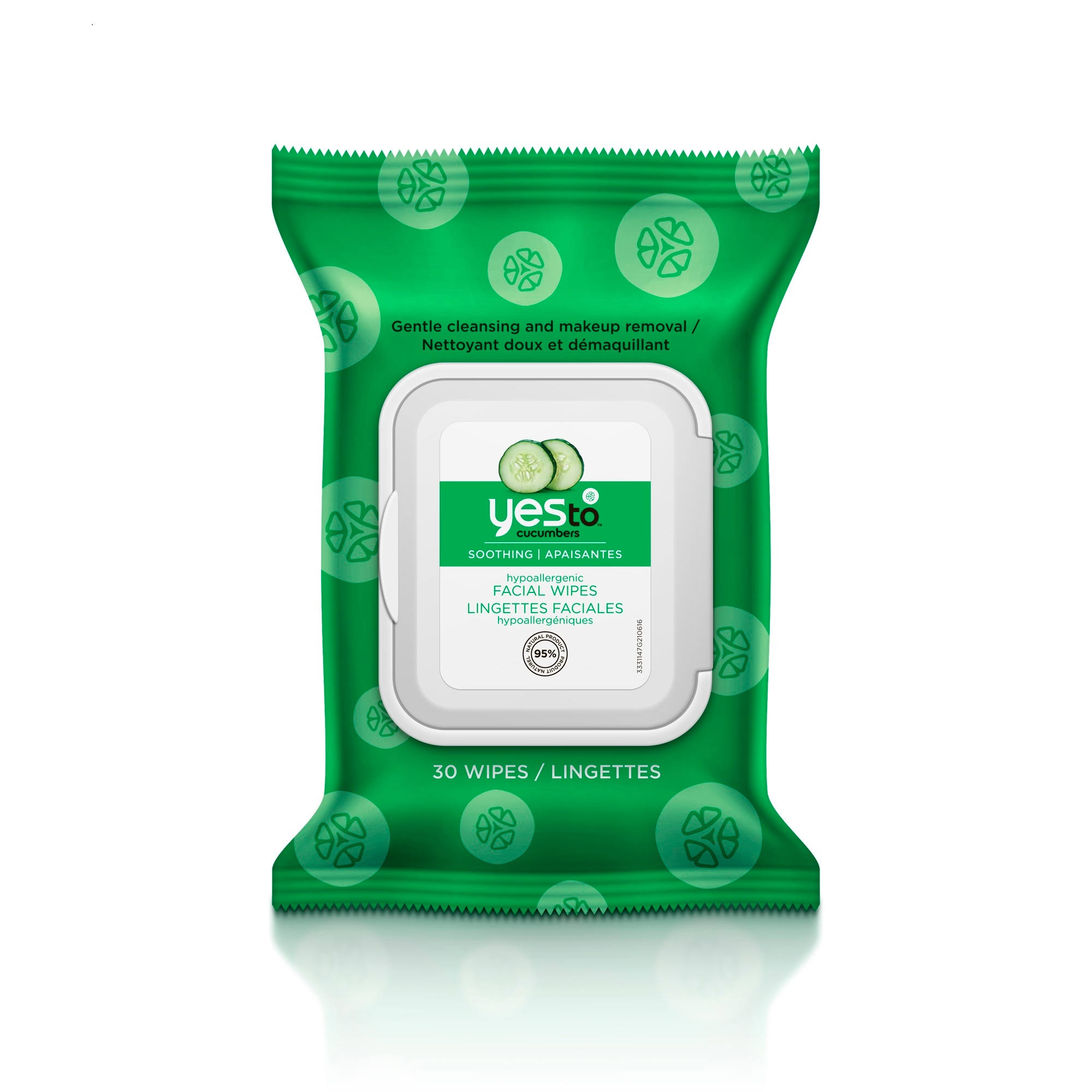 Yes to Cucumbers Natural Glow Facial Towelettes - 30ct