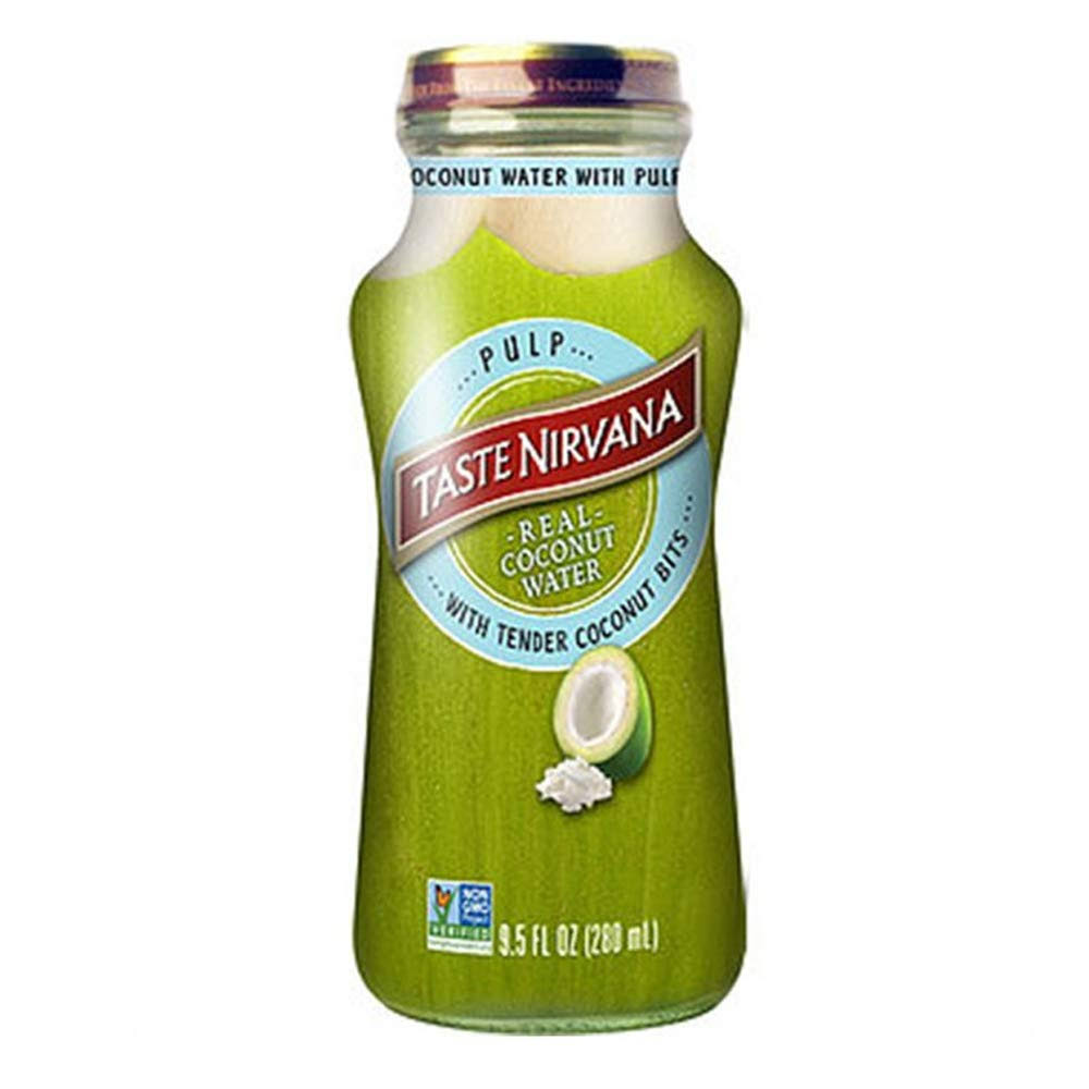 Taste Nirvana All Natural Real Coconut Water - with Pulp, 9.5oz