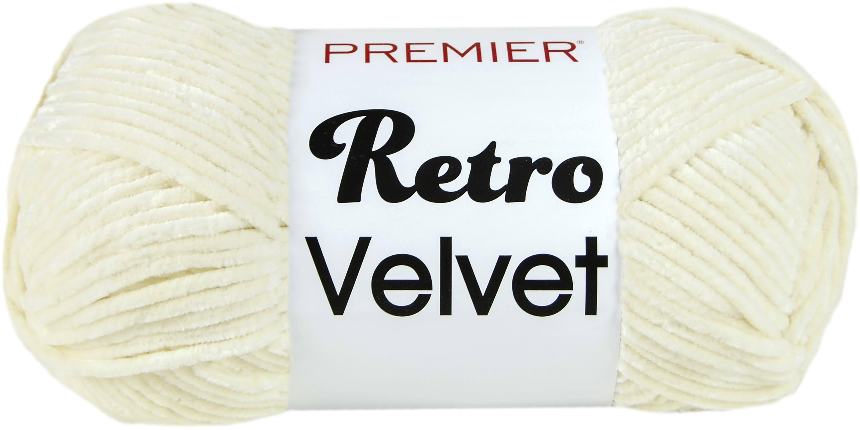 Premier Yarns Retro Velvet Yarn-Cream