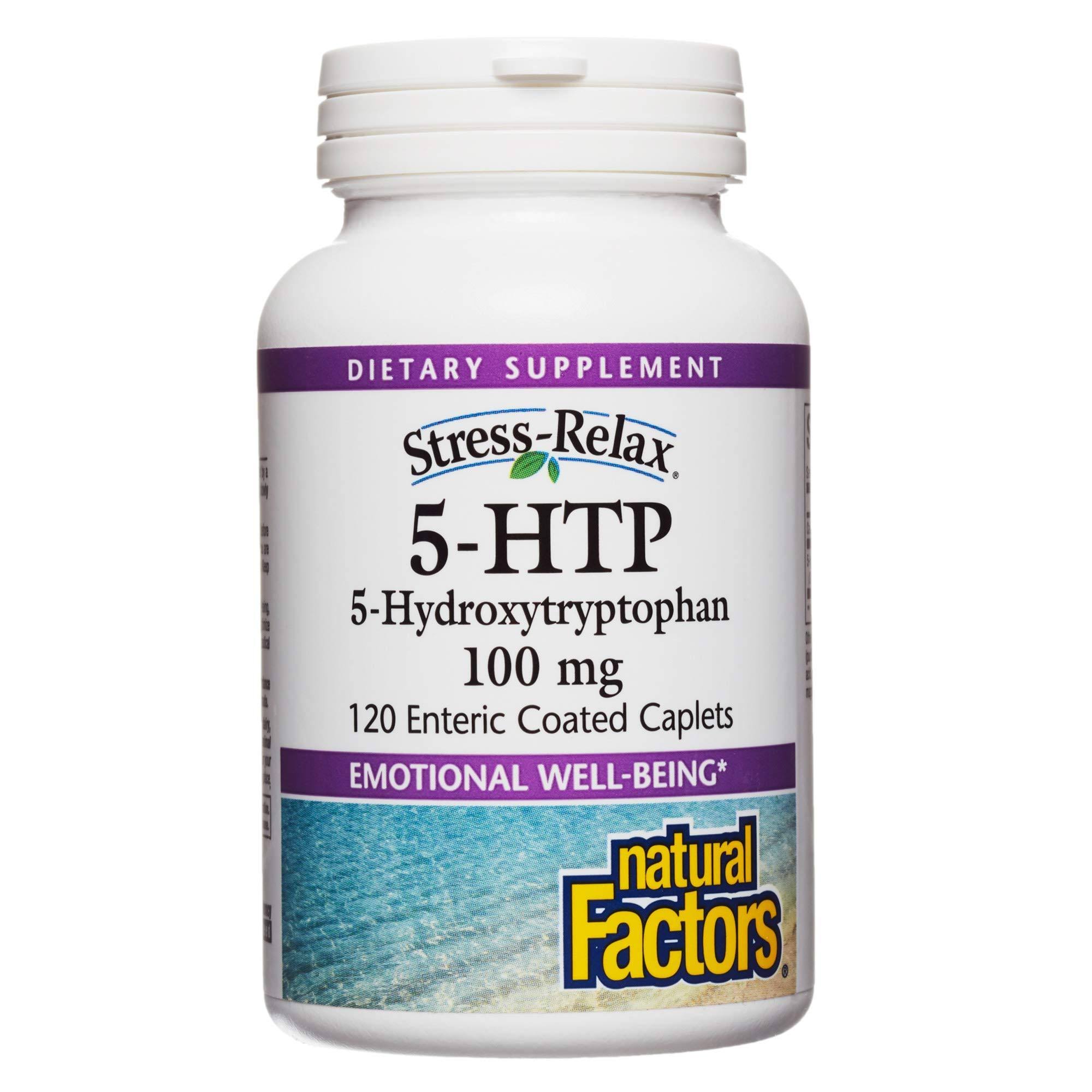Natural Factors 5-HTP Dietary Supplement - 100mg, 60 Enteric Coated Caplets