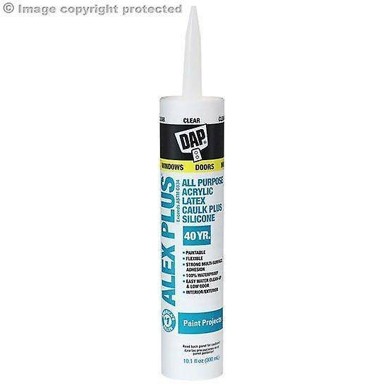 Dap 18156 Clear Acrylic Latex Caulk with Silicone - Clear