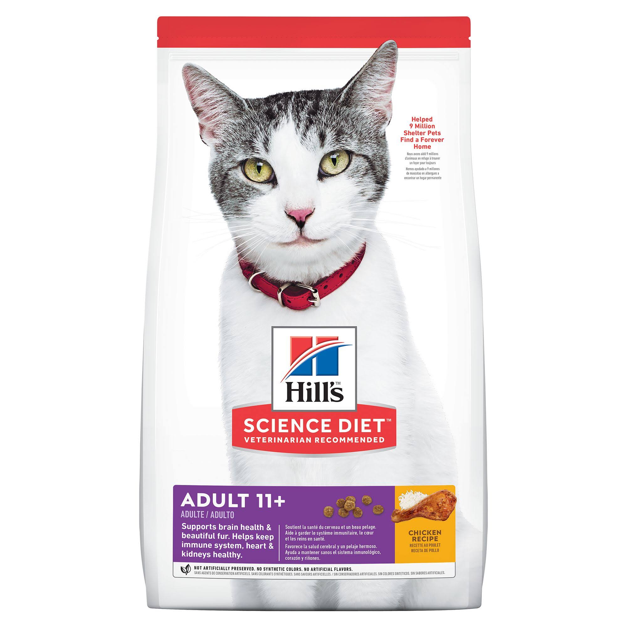 Hill's Science Diet Age Defying Chicken Recipe Premium Natural Cat Food Adult 11+