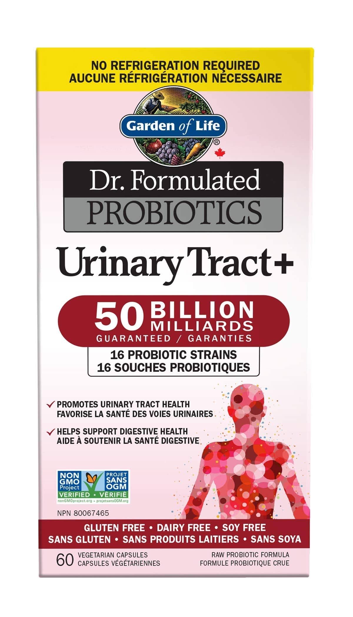 Garden of Life Dr Formulated Urinary Tract 50 Billion Probiotics 60 Vegetarian Capsules