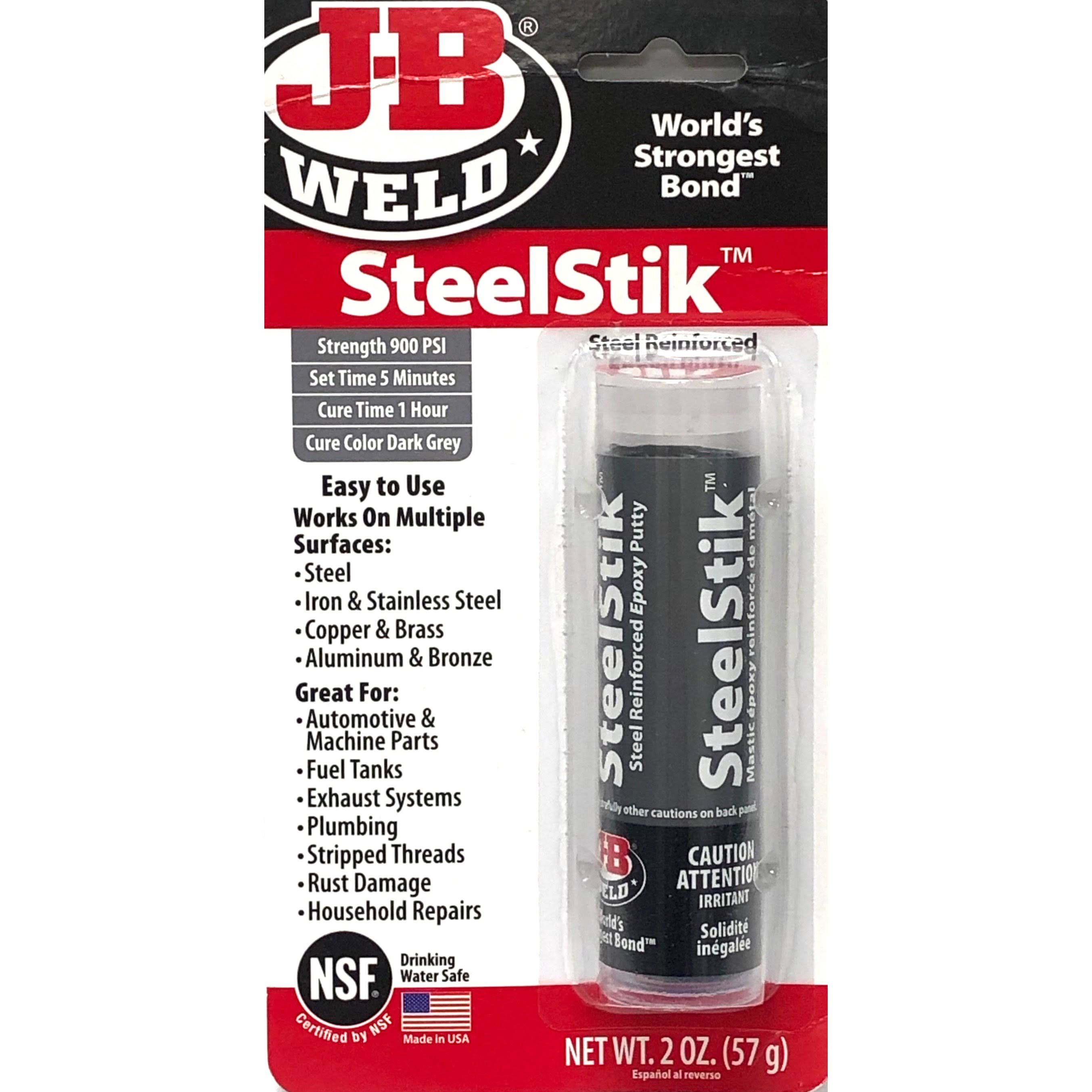 JB Weld SteelStik Reinforced Epoxy Putty Stick - 2oz