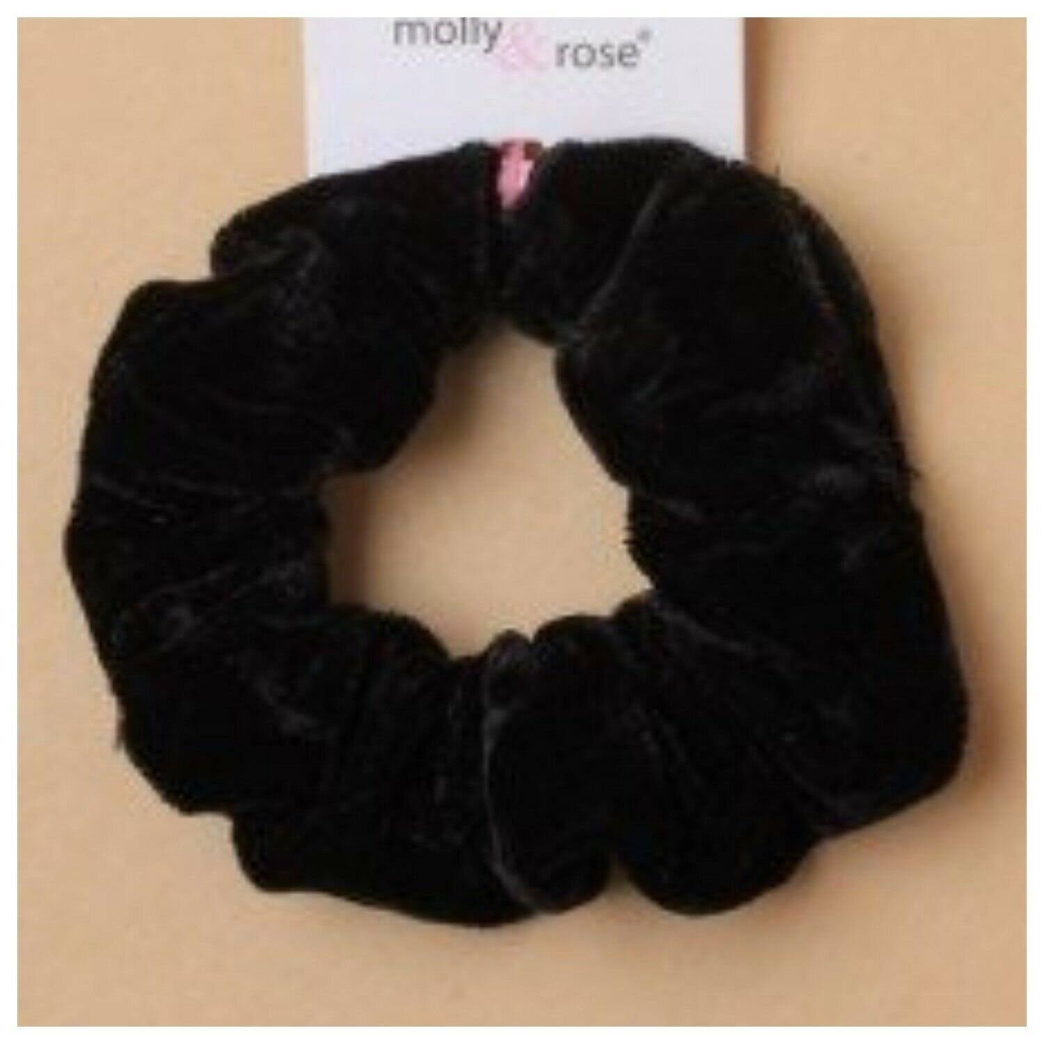 Black Velvet Hair Scrunchie Elasticated Wrap