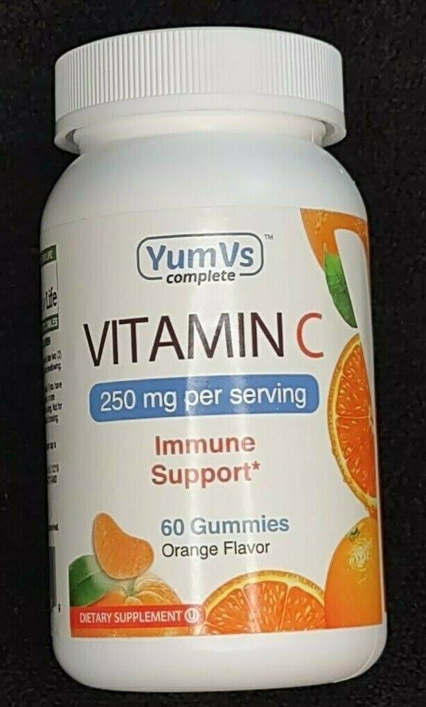 YumVs Complete Vitamin C 250mg 60 Gummies Orange Flavor. EXP 9/21