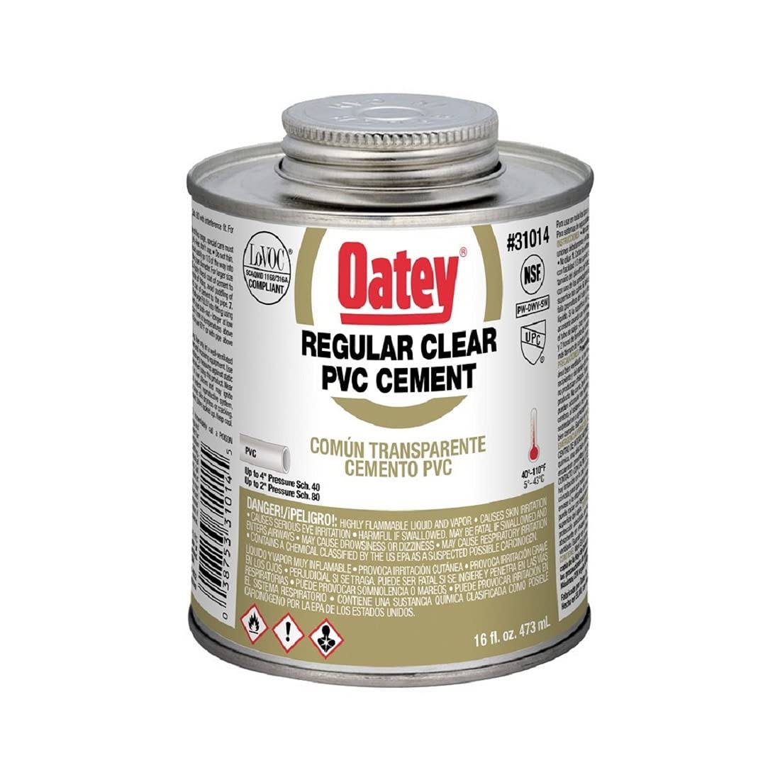 Oatey Regular PVC Cement - Clear, 473ml