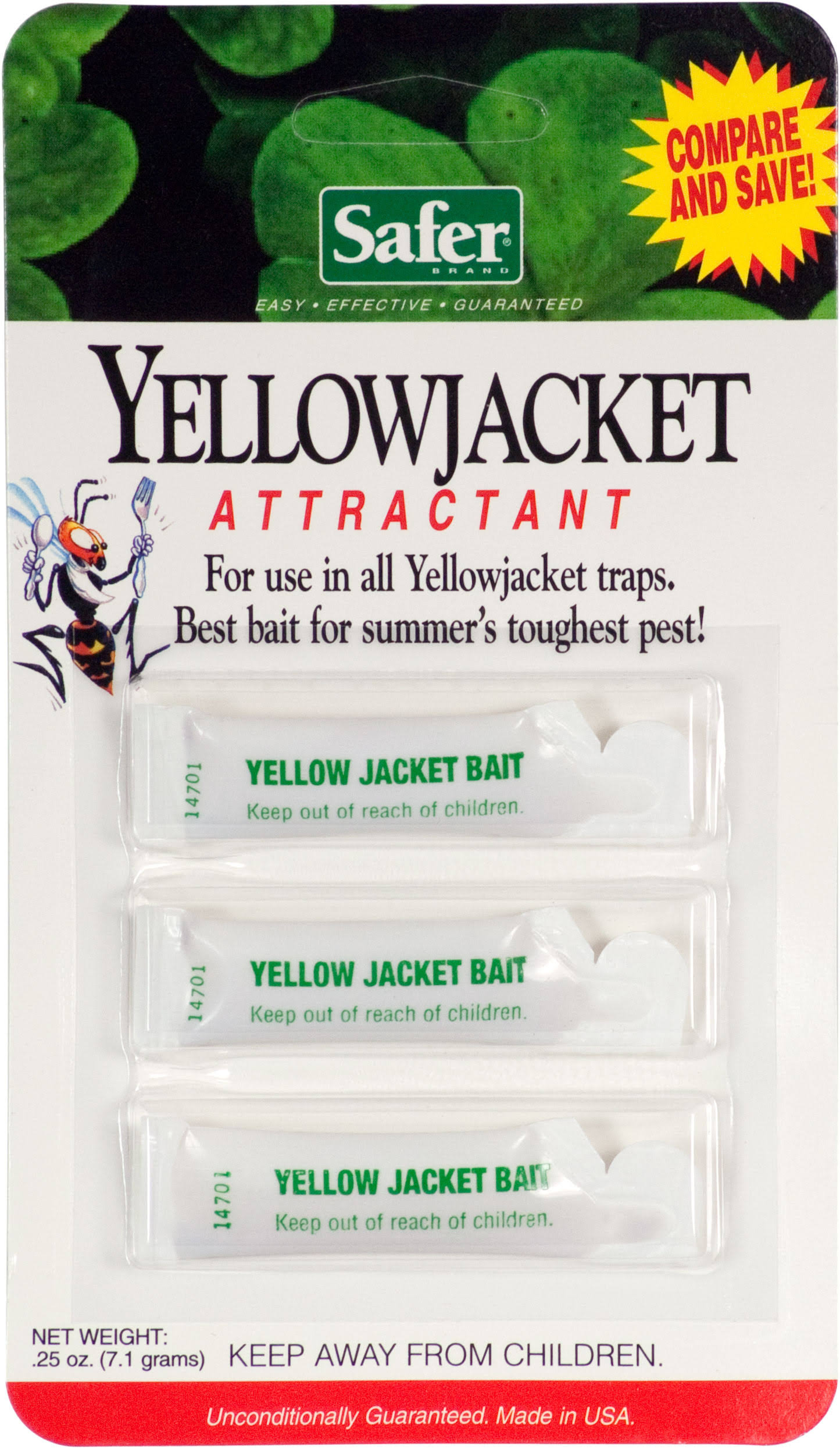 Safer Brand 3 pack Refills Yellow Jacket Wasp Trap 2006