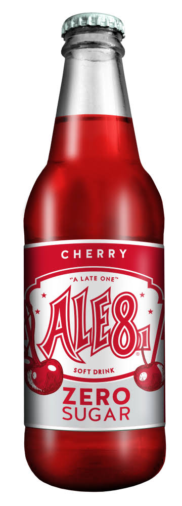 Ale 8 Zero Sugar Cherry Soft Drinks - 12 fl oz