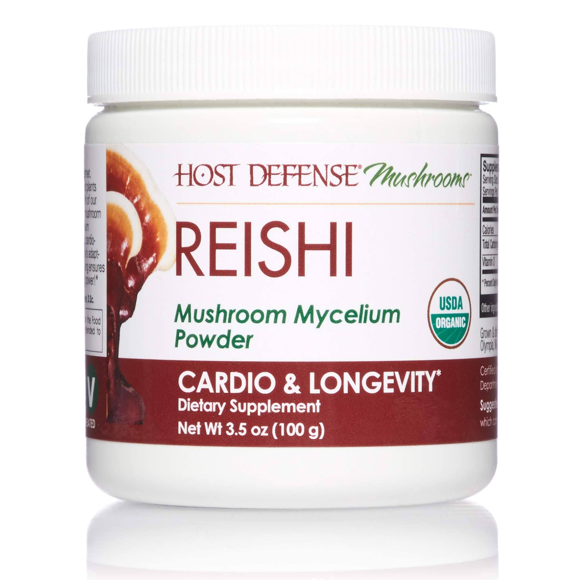 Host Defense, Reishi Mushroom Powder, Supports Energy, Cardiovascular