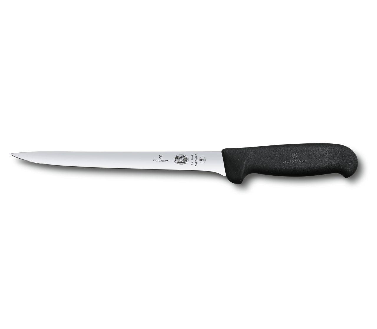 Victorinox Flexible Narrow Blade Filleting Knife 20cm Black