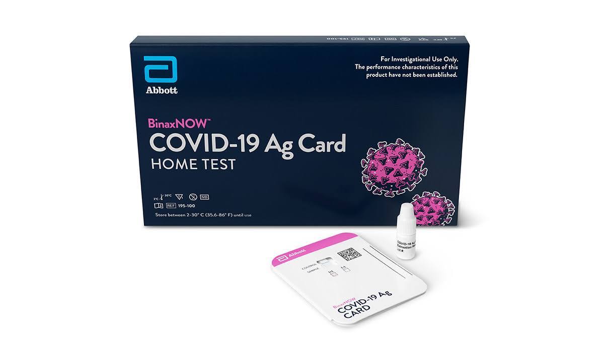 Abbott BinaxNOW Covid-19 Ag Card Home Test